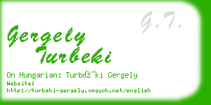 gergely turbeki business card